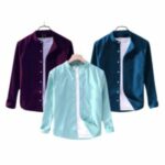 Men's Solid Cotton Shirt Ban Color (ONLY SHIRT)