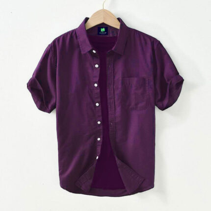 Men's Solid Cotton Shirt Ban Color (ONLY SHIRT)