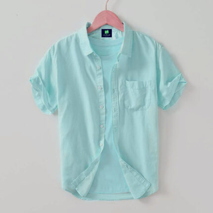 Men's Solid Cotton Shirt Ban Color (ONLY SHIRT)