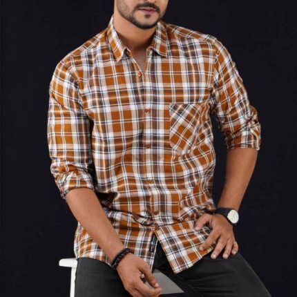 Men’s full sleeves casual check shirt