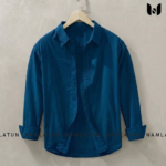 Oxford Cotton Solid Formal Shirt | Petrol Blue