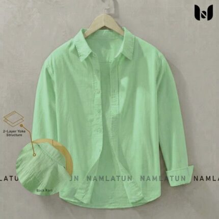 Oxford Cotton Solid Formal Shirt | Lemon