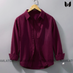Oxford Cotton Solid Formal Shirt | Maroon