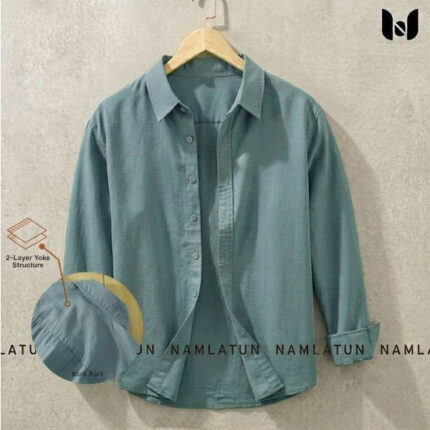 Oxford Cotton Solid Formal Shirt | Sage Green