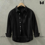 Oxford Cotton Solid Formal Shirt | Black-WB