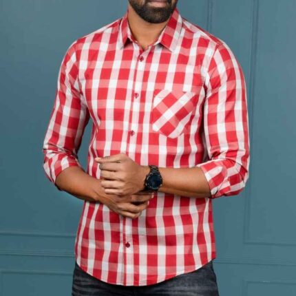 Men’s full sleeves casual check shirt