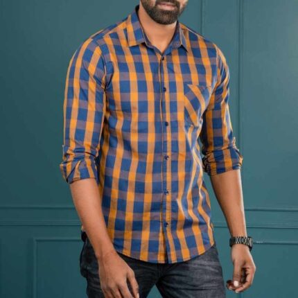 Men’s full sleeves casual check shirt