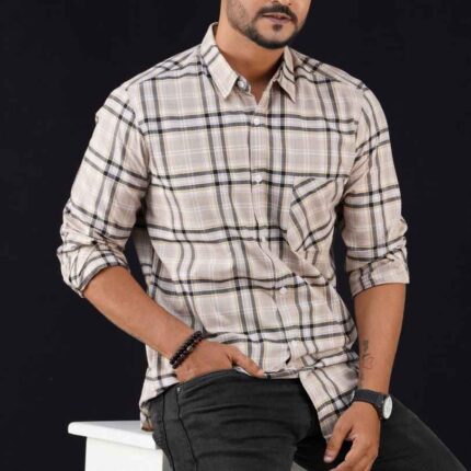 Men’s full sleeves casual check shirt