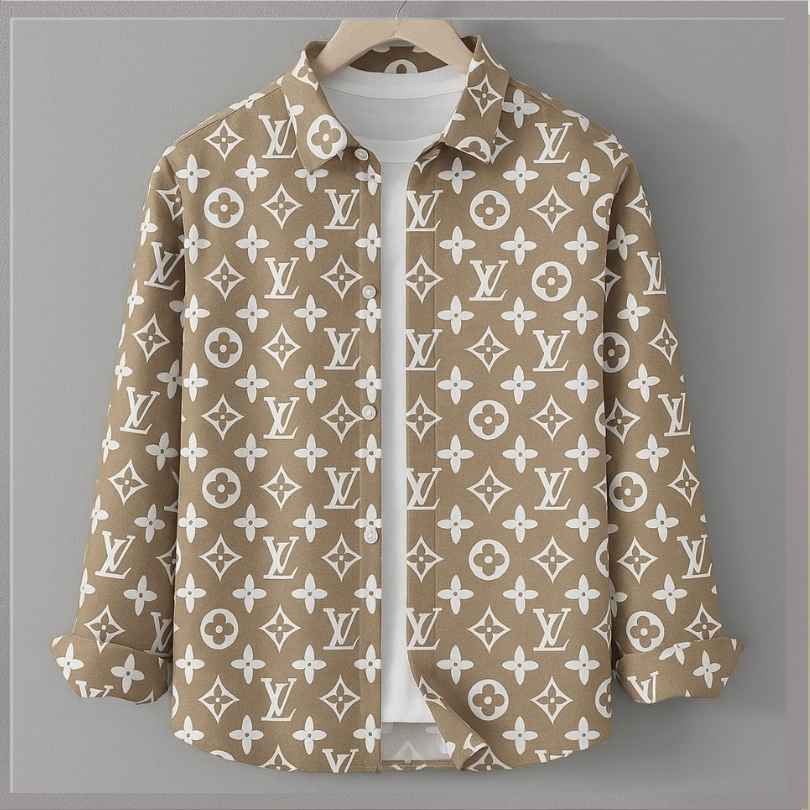 White-and-Brown-Minimalist-Fashion-Collection-Instagram-Post-31.jpg Premium Design Shirt For Men's (Only Shirt) - Image 1