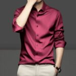 Men’s Premium Wrinkle Free China Spandex Stretch Formal Shirt
