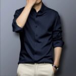 Men’s Premium Wrinkle Free China Spandex Stretch Formal Shirt