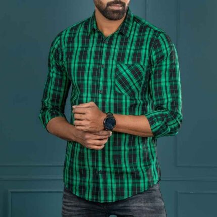Men's full sleeves casual check shirt
