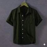 olive half sleeve shirt