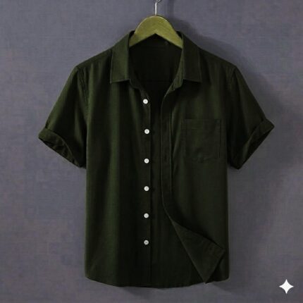 olive half sleeve shirt