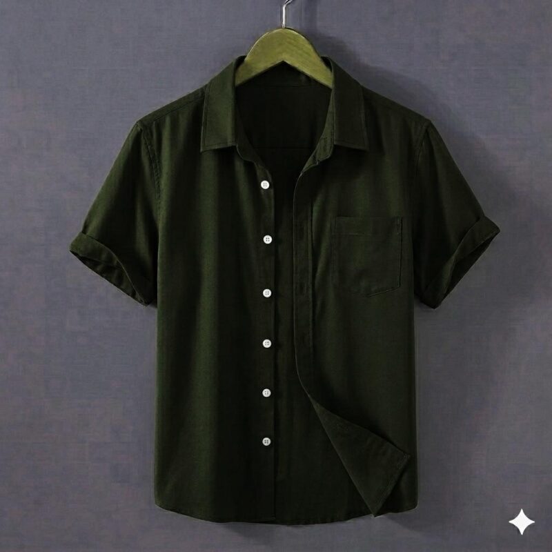 olive half sleeve shirt