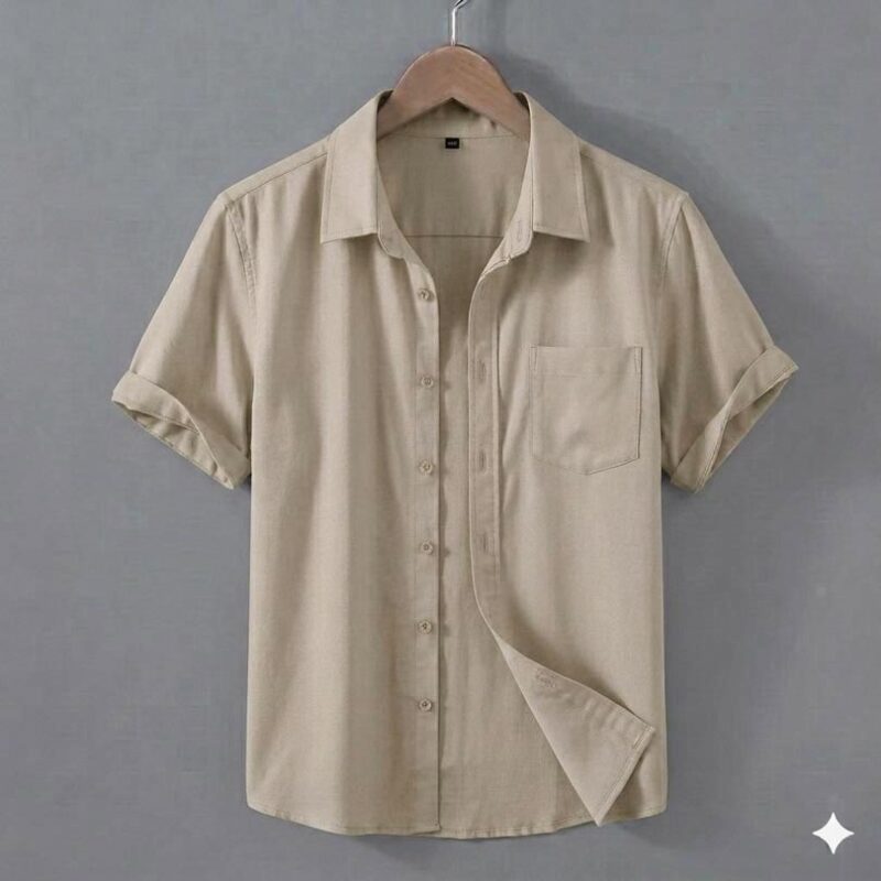 light biscuit half sleeve shirt