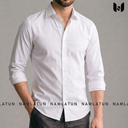 Oxford Cotton Solid Formal Shirt | White