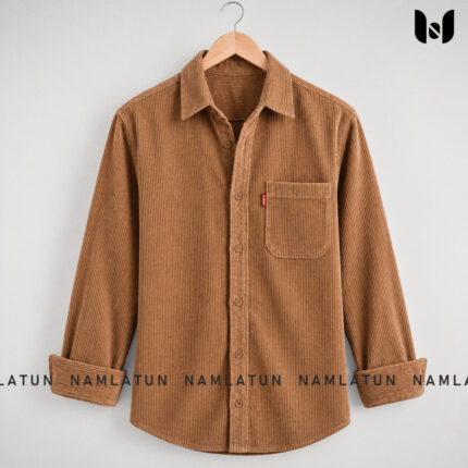 Exclusive Casual Corduroy Shirt | Camel Brown