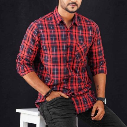 Men’s full sleeves casual check shirt