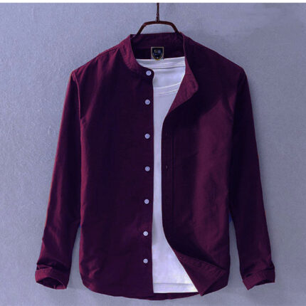 Men's Solid Cotton Shirt Ban Color (ONLY SHIRT)